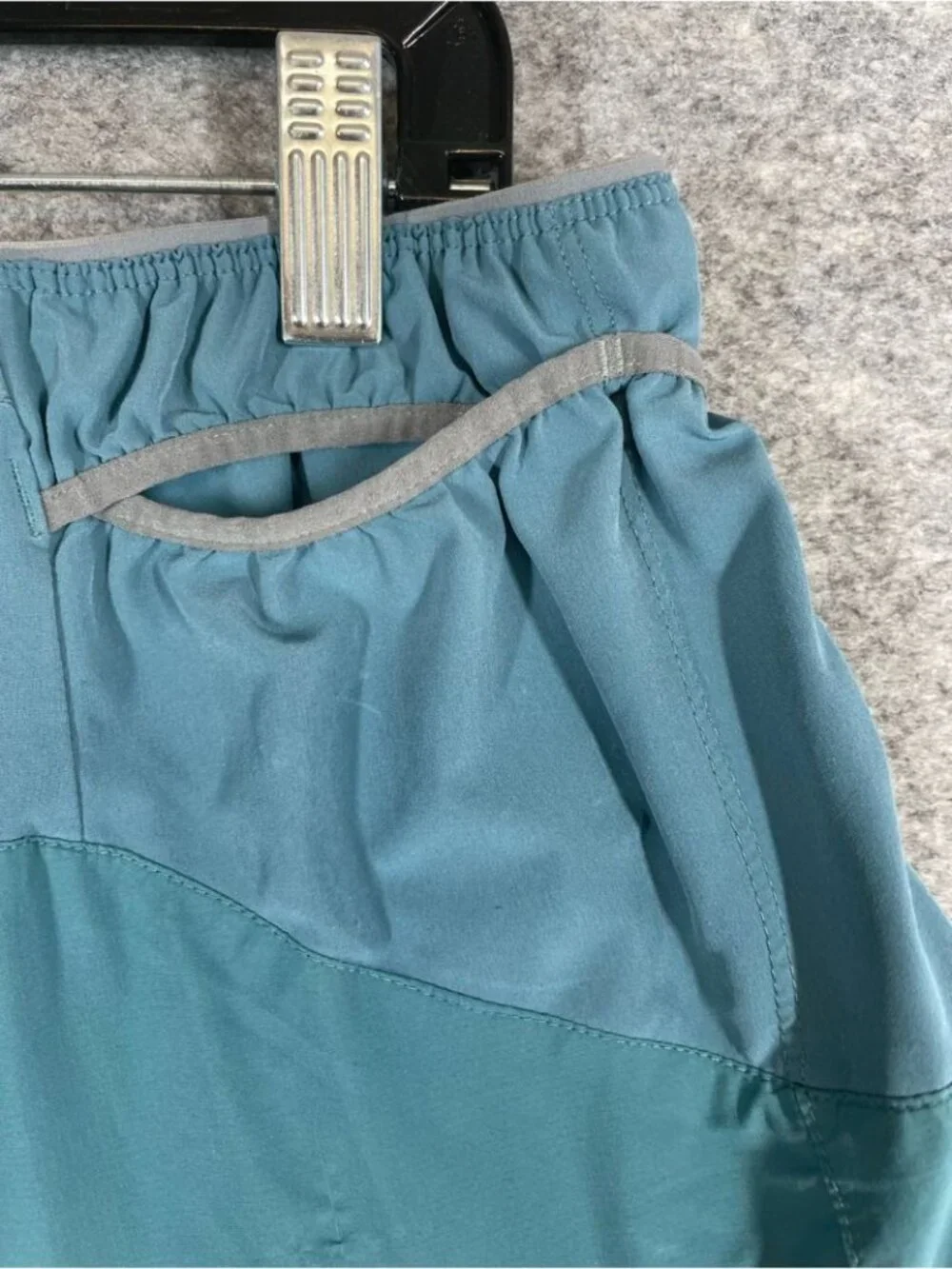 Patagonia Mens Running Shorts Blue Green Large Trail Athletic Outdoor Hiking